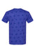 Code Five 3929 Mens Star Print Short Sleeve Crewneck T-Shirt Royal Blue Star Flat Back