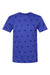 Code Five 3929 Mens Star Print Short Sleeve Crewneck T-Shirt Royal Blue Star Flat Front