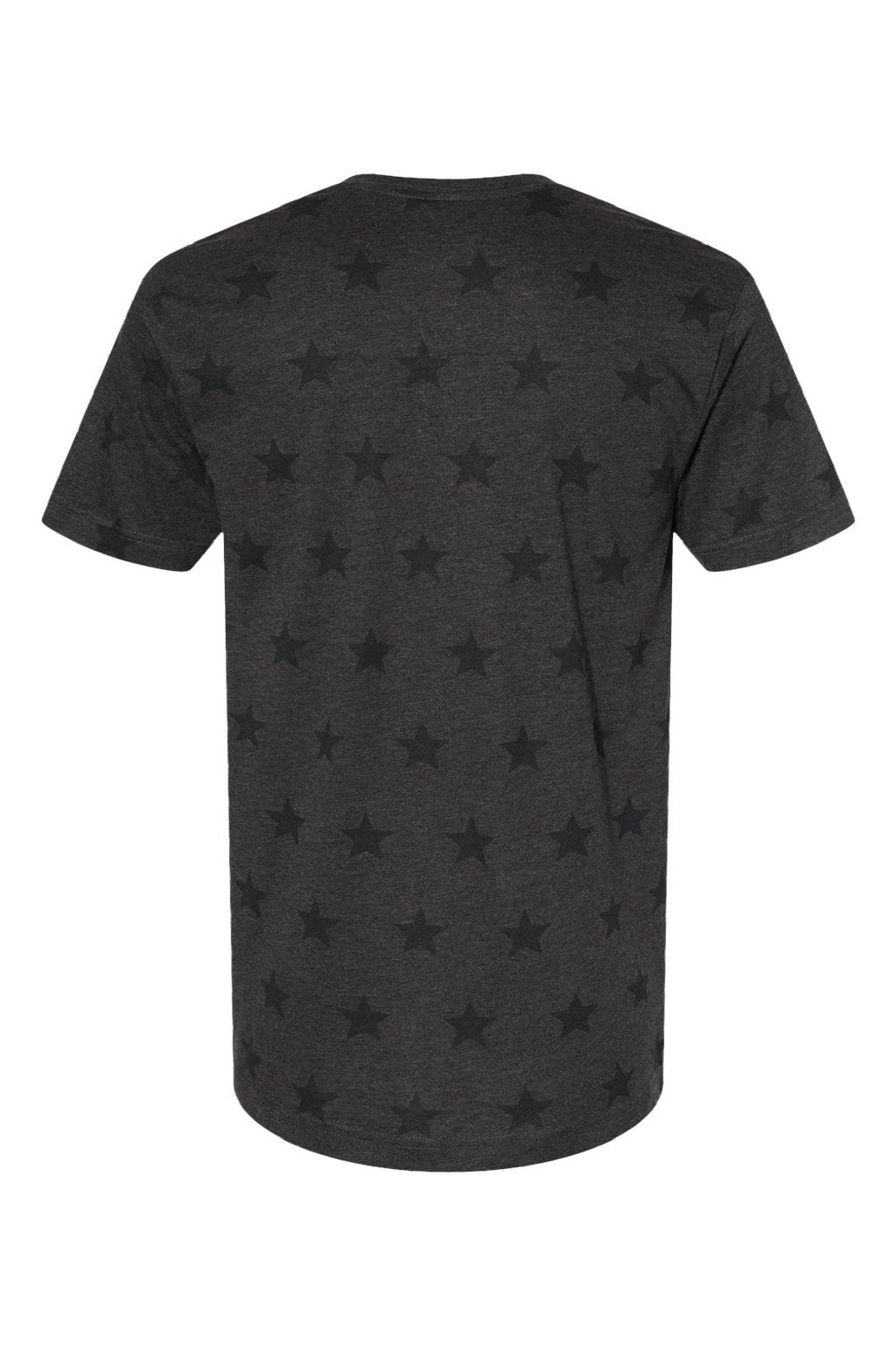 Code Five 3929 Mens Star Print Short Sleeve Crewneck T-Shirt Smoke Grey Star Flat Back