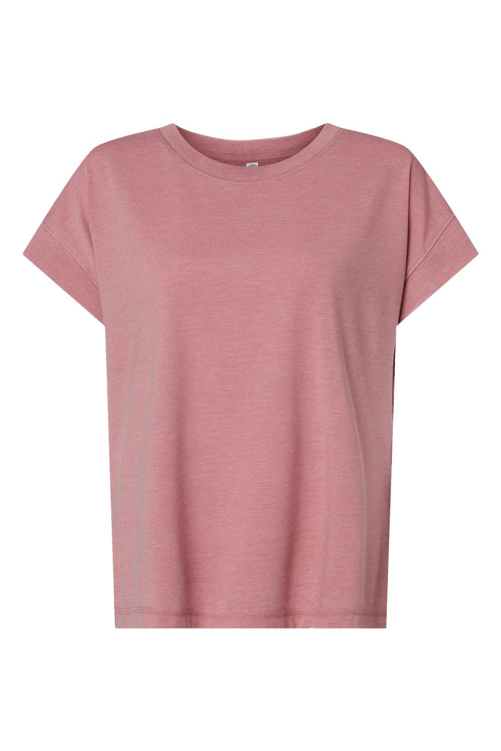 LAT 3502 Womens Relaxed Vintage Wash Short Sleeve Crewneck T-Shirt Mauvelous Pink Flat Front