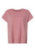 LAT 3502 Womens Relaxed Vintage Wash Short Sleeve Crewneck T-Shirt Mauvelous Pink Flat Front