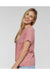 LAT 3502 Womens Relaxed Vintage Wash Short Sleeve Crewneck T-Shirt Mauvelous Pink Model Side