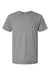 LAT 6902 Mens Vintage Wash Short Sleeve Crewneck T-Shirt Grey Flat Front