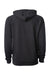 Independent Trading Company SS1000 Mens Icon Loopback Terry Hooded Sweatshirt Hoodie w/ Pouch Pocket Black Flat Back