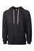 Independent Trading Company SS1000 Mens Icon Loopback Terry Hooded Sweatshirt Hoodie w/ Pouch Pocket Black Flat Front