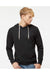 Independent Trading Co. SS1000 Mens Icon Loopback Terry Hooded Sweatshirt Hoodie Black Model Front