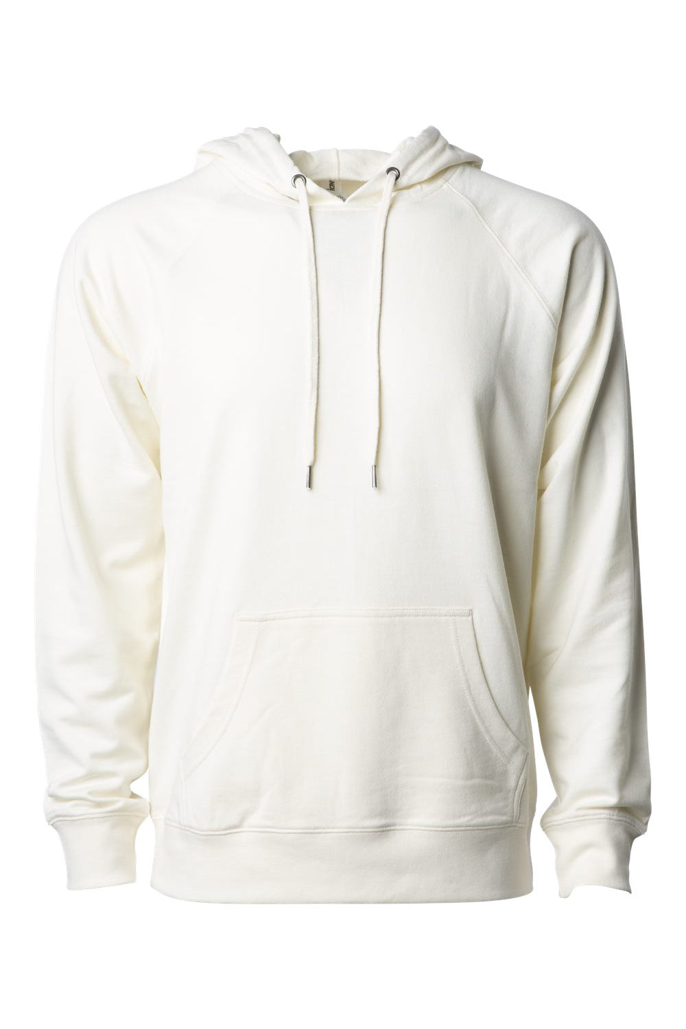 Independent Trading Company SS1000 Mens Icon Loopback Terry Hooded Sweatshirt Hoodie w/ Pouch Pocket Bone Flat Front