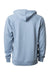 Independent Trading Company SS1000 Mens Icon Loopback Terry Hooded Sweatshirt Hoodie w/ Pouch Pocket Misty Blue Flat Back
