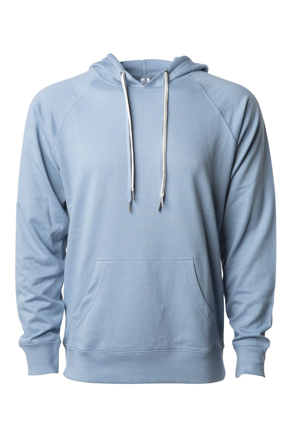 Independent Trading Co. SS1000 Mens Icon Loopback Terry Hooded Sweatshirt Hoodie Misty Blue Flat Front