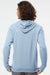 Independent Trading Company SS1000 Mens Icon Loopback Terry Hooded Sweatshirt Hoodie w/ Pouch Pocket Misty Blue Model Back