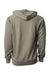 Independent Trading Company SS1000 Mens Icon Loopback Terry Hooded Sweatshirt Hoodie w/ Pouch Pocket Olive Green Flat Back