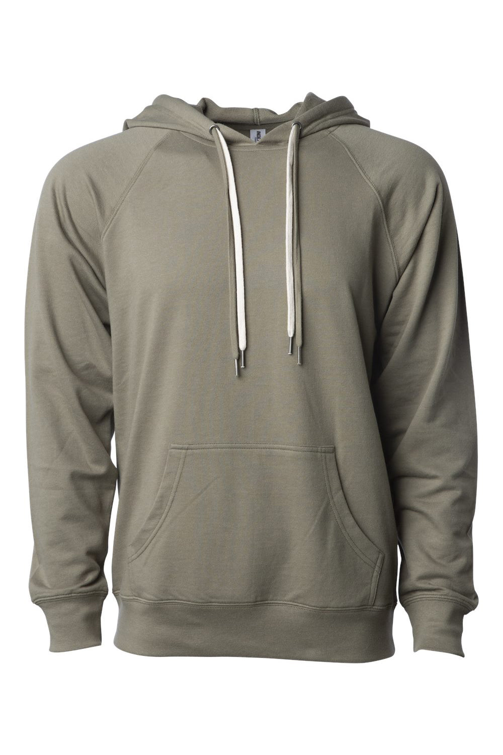 Independent Trading Company SS1000 Mens Icon Loopback Terry Hooded Sweatshirt Hoodie w/ Pouch Pocket Olive Green Flat Front