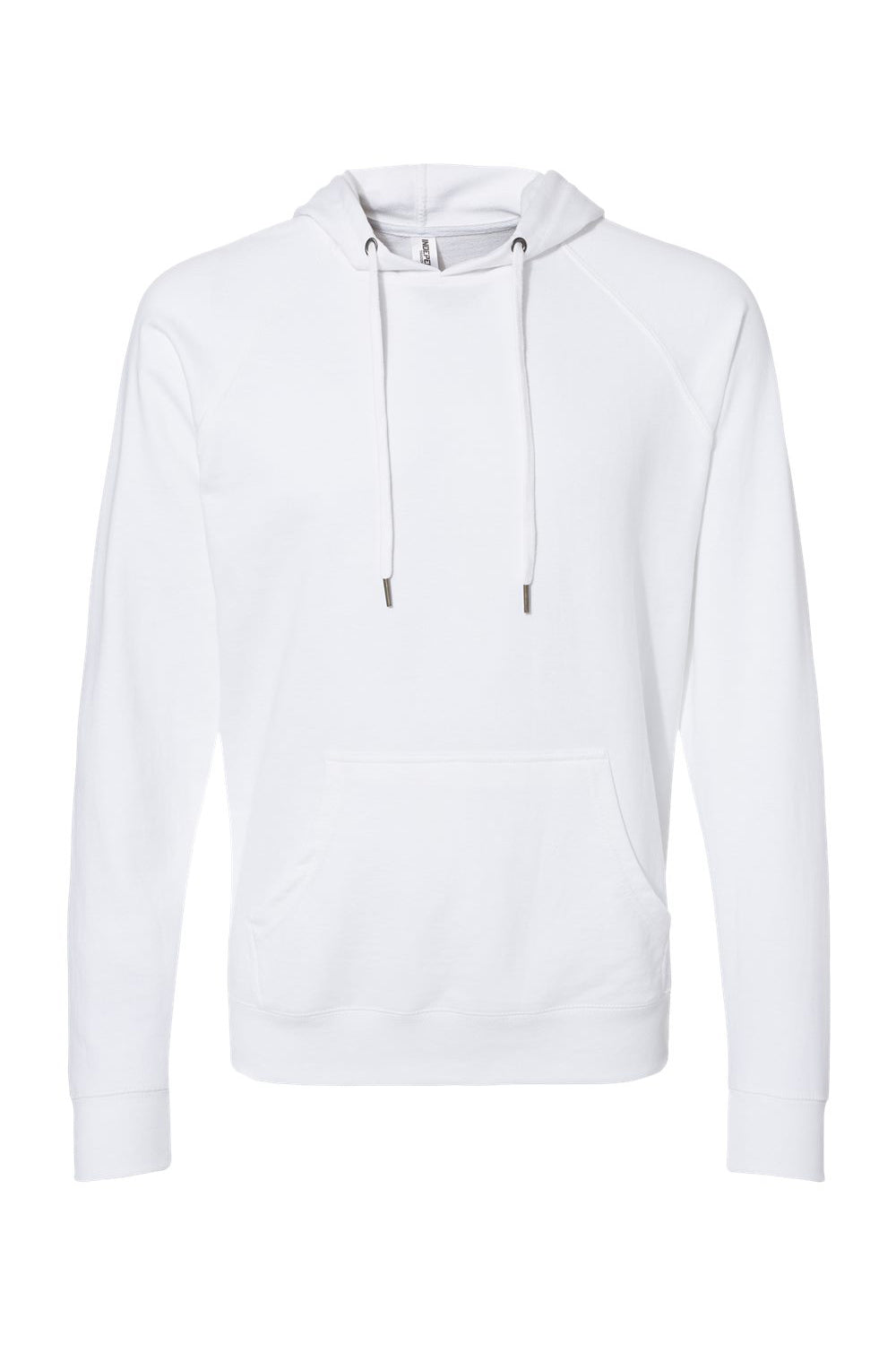 Independent Trading Co. SS1000 Mens Icon Loopback Terry Hooded Sweatshirt Hoodie White Flat Front