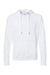 Independent Trading Company SS1000 Mens Icon Loopback Terry Hooded Sweatshirt Hoodie w/ Pouch Pocket White Flat Front