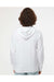 Independent Trading Co. SS1000 Mens Icon Loopback Terry Hooded Sweatshirt Hoodie White Model Back