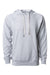 Independent Trading Company SS1000 Mens Icon Loopback Terry Hooded Sweatshirt Hoodie w/ Pouch Pocket Heather Grey Flat Front