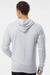 Independent Trading Company SS1000 Mens Icon Loopback Terry Hooded Sweatshirt Hoodie w/ Pouch Pocket Heather Grey Model Back