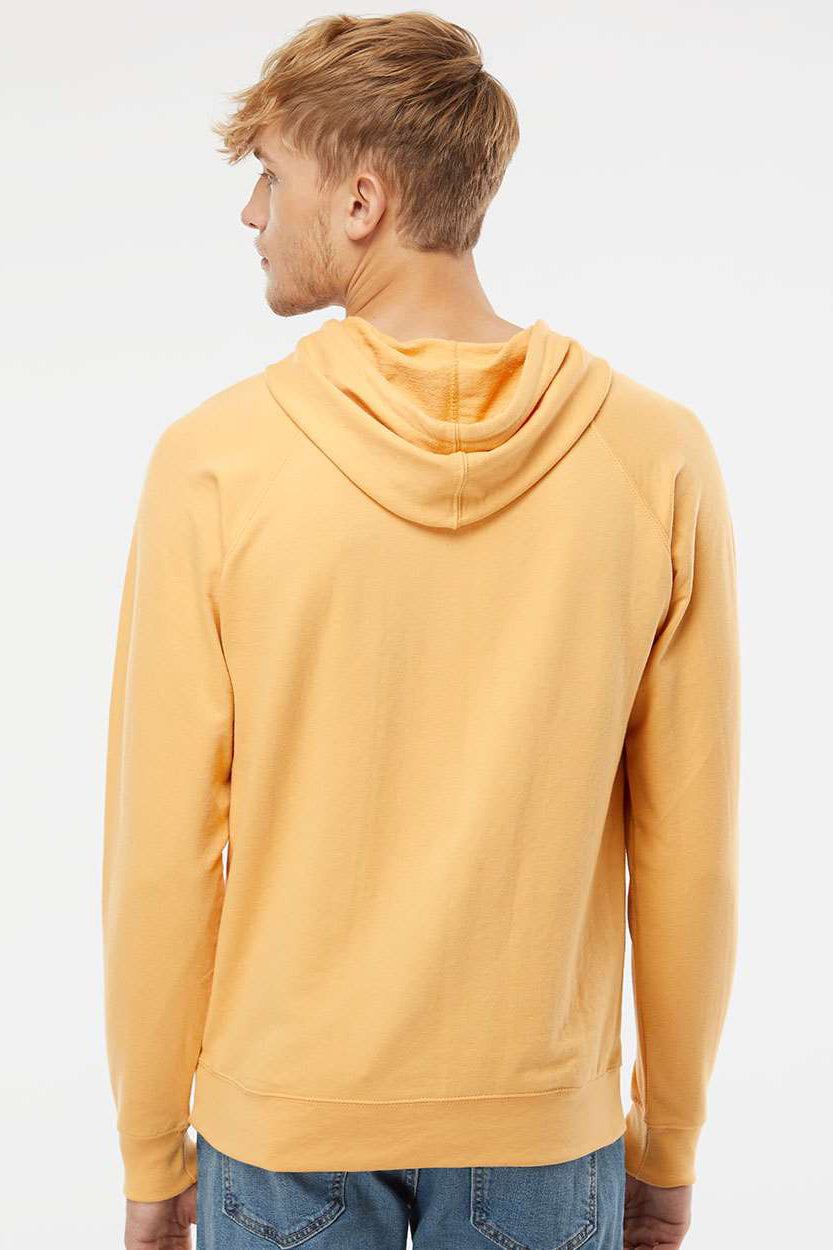 Independent Trading Company SS1000 Mens Icon Loopback Terry Hooded Sweatshirt Hoodie w/ Pouch Pocket Harvest Gold Model Back