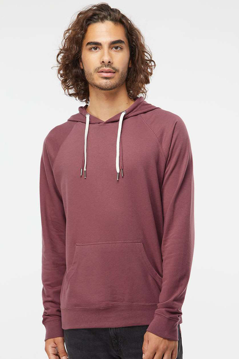 Independent Trading Company SS1000 Mens Icon Loopback Terry Hooded Sweatshirt Hoodie w/ Pouch Pocket Port Model Front
