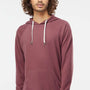 Independent Trading Company Mens Icon Loopback Terry Hooded Sweatshirt Hoodie w/ Pouch Pocket - Port