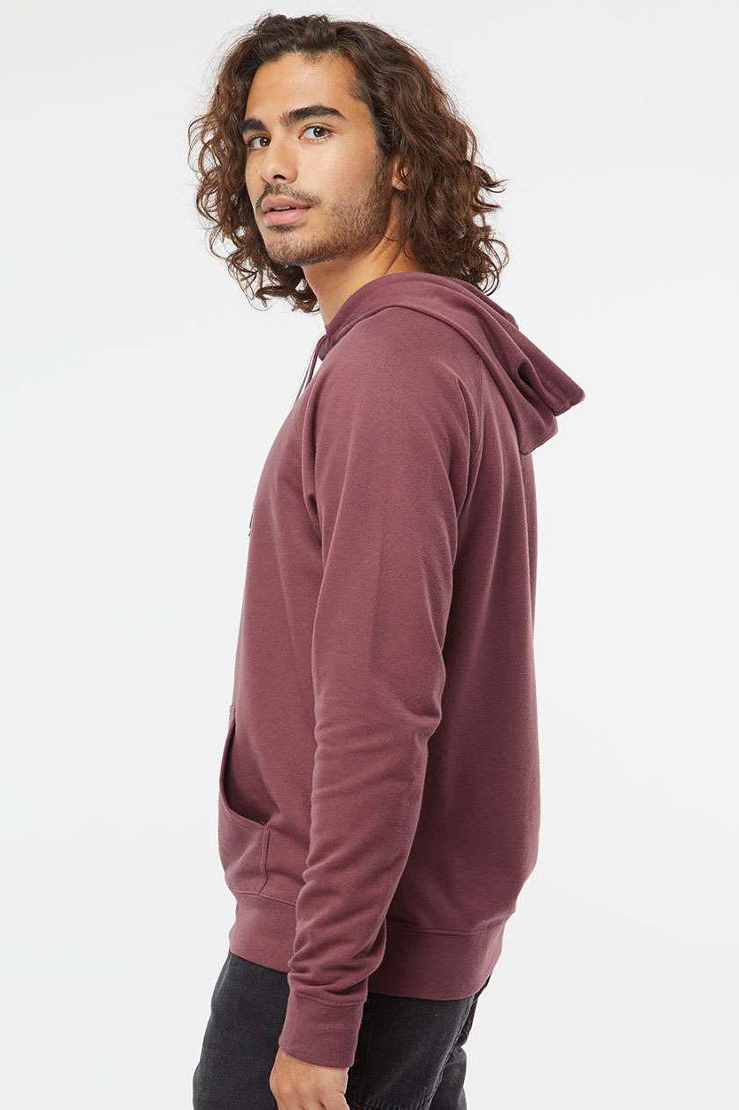 Independent Trading Company SS1000 Mens Icon Loopback Terry Hooded Sweatshirt Hoodie w/ Pouch Pocket Port Model Side