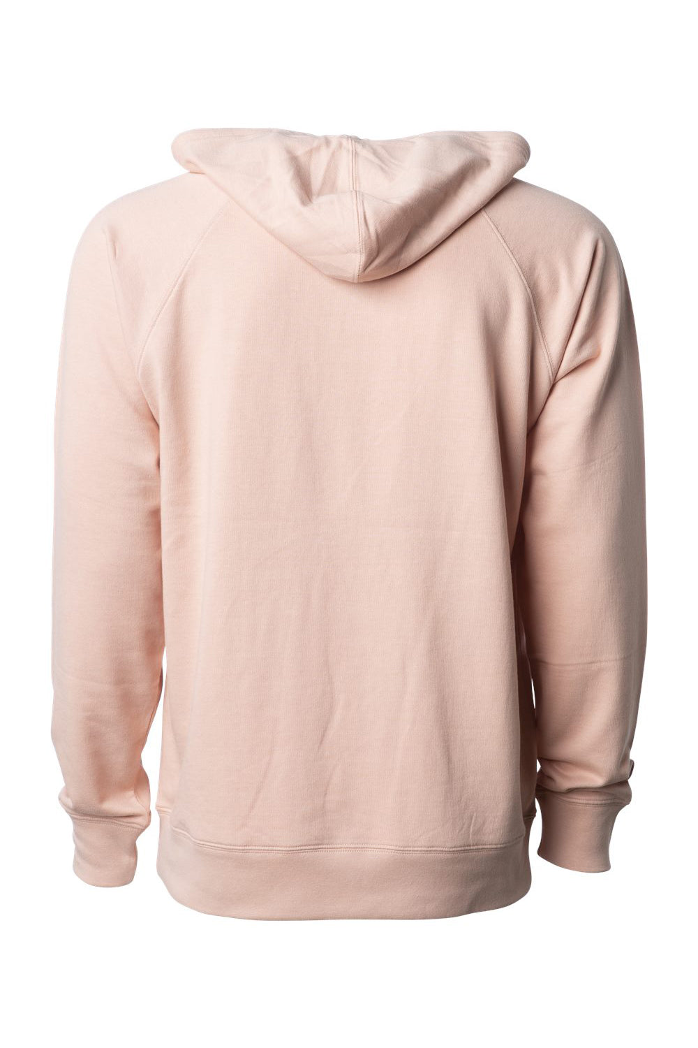 Independent Trading Company SS1000 Mens Icon Loopback Terry Hooded Sweatshirt Hoodie w/ Pouch Pocket Rose Pink Flat Back