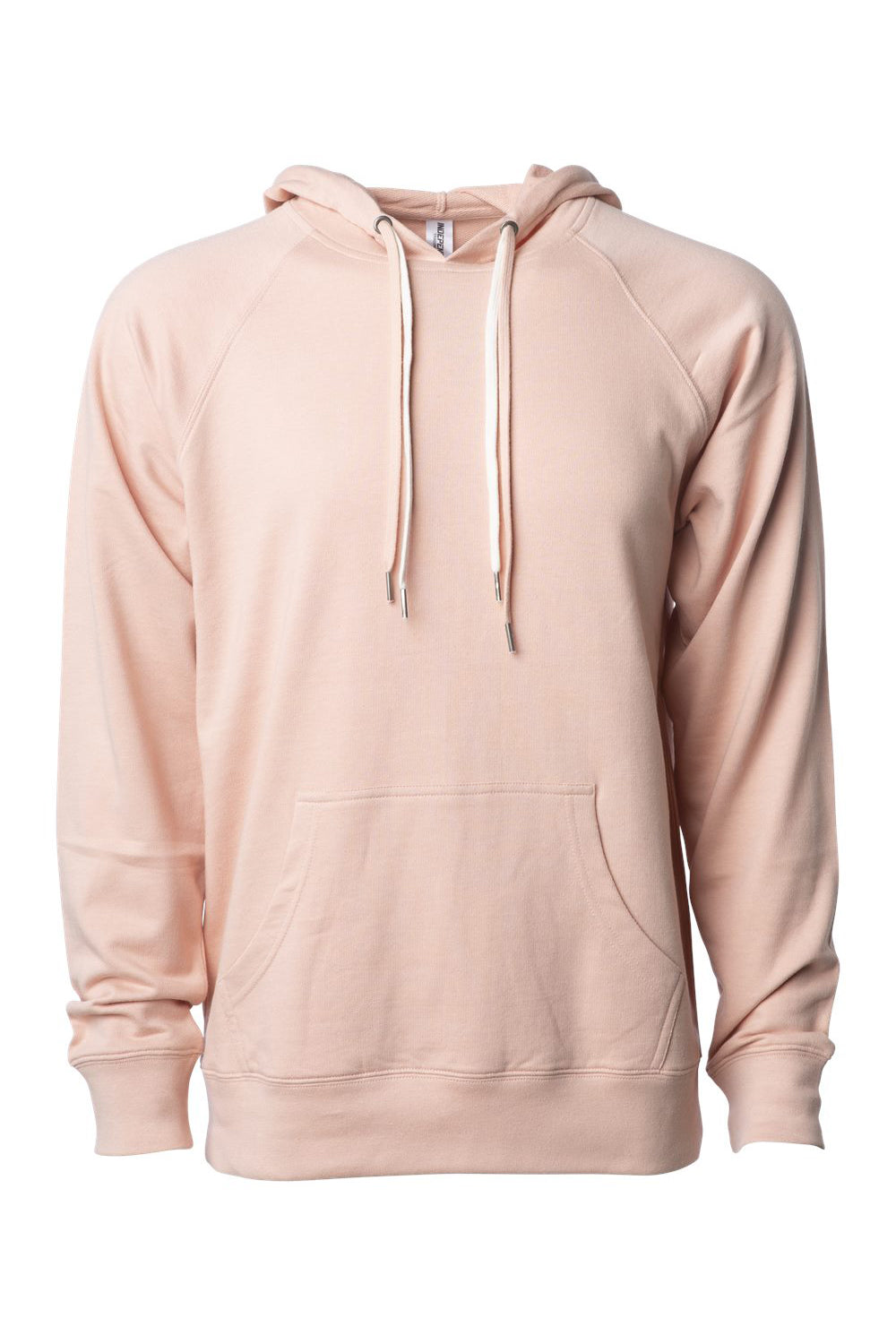 Independent Trading Company SS1000 Mens Icon Loopback Terry Hooded Sweatshirt Hoodie w/ Pouch Pocket Rose Pink Flat Front