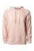 Independent Trading Company SS1000 Mens Icon Loopback Terry Hooded Sweatshirt Hoodie w/ Pouch Pocket Rose Pink Flat Front