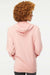 Independent Trading Company SS1000 Mens Icon Loopback Terry Hooded Sweatshirt Hoodie w/ Pouch Pocket Rose Pink Model Back