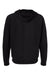 Independent Trading Company SS1000Z Mens Icon Loopback Terry Full Zip Hooded Sweatshirt Hoodie w/ Pockets Black Flat Back