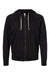 Independent Trading Company SS1000Z Mens Icon Loopback Terry Full Zip Hooded Sweatshirt Hoodie w/ Pockets Black Flat Front