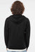 Independent Trading Company SS1000Z Mens Icon Loopback Terry Full Zip Hooded Sweatshirt Hoodie w/ Pockets Black Model Back