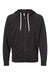 Independent Trading Company SS1000Z Mens Icon Loopback Terry Full Zip Hooded Sweatshirt Hoodie w/ Pockets Heather Charcoal Grey Flat Front