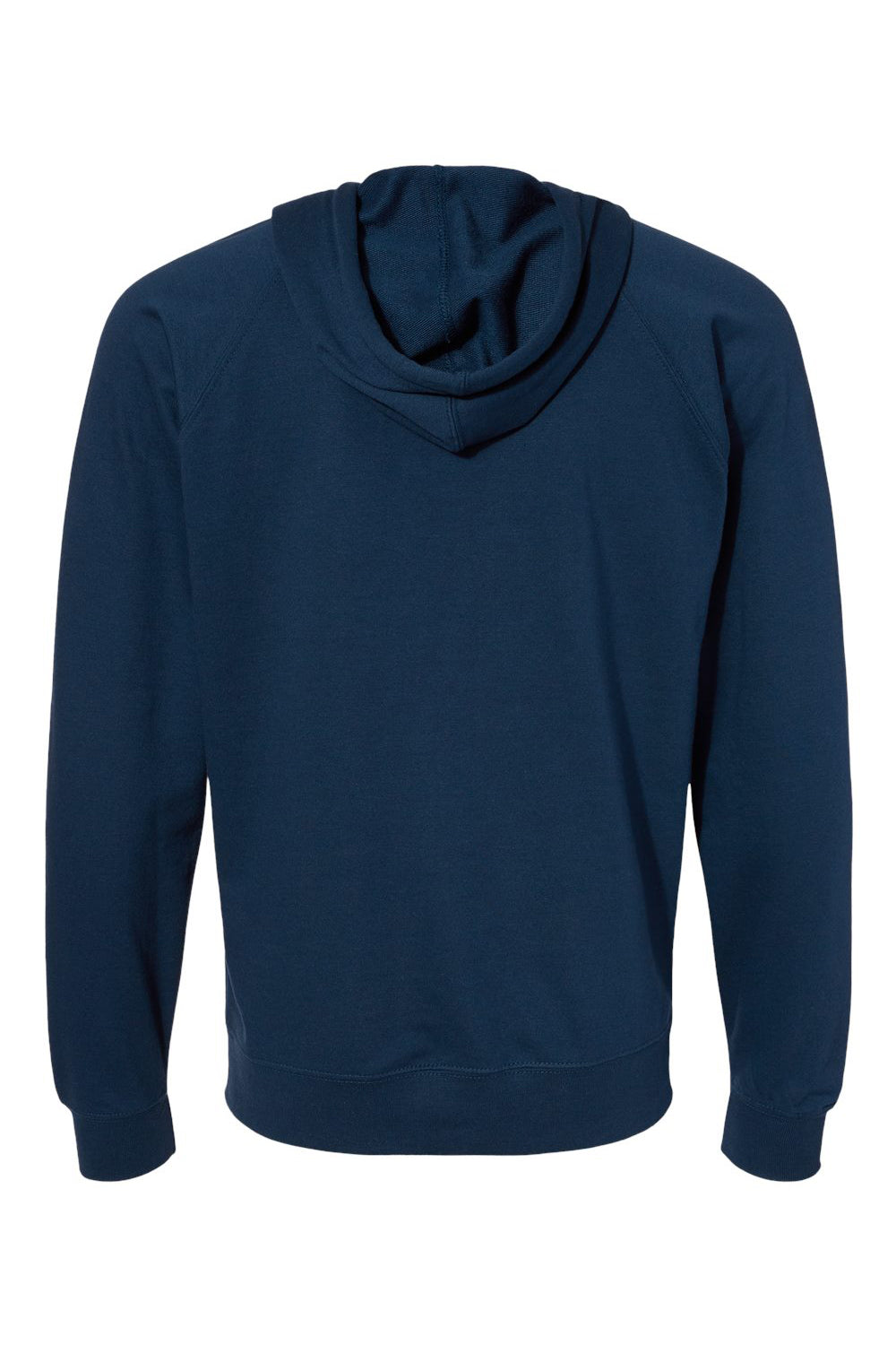 Independent Trading Co. SS1000Z Mens Icon Loopback Terry Full Zip Hooded Sweatshirt Hoodie Indigo Blue Flat Back