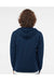 Independent Trading Co. SS1000Z Mens Icon Loopback Terry Full Zip Hooded Sweatshirt Hoodie Indigo Blue Model Back