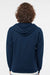 Independent Trading Company SS1000Z Mens Icon Loopback Terry Full Zip Hooded Sweatshirt Hoodie w/ Pockets Indigo Blue Model Back
