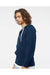 Independent Trading Co. SS1000Z Mens Icon Loopback Terry Full Zip Hooded Sweatshirt Hoodie Indigo Blue Model Side
