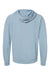 Independent Trading Company SS1000Z Mens Icon Loopback Terry Full Zip Hooded Sweatshirt Hoodie w/ Pockets Misty Blue Flat Back