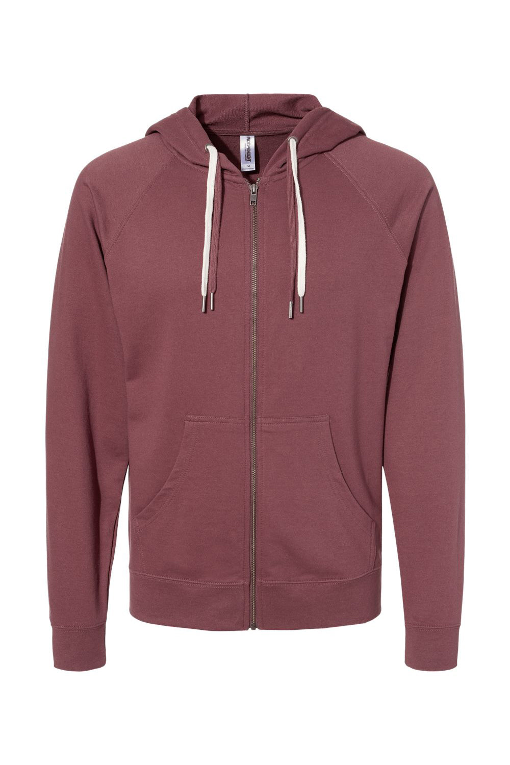 Independent Trading Company SS1000Z Mens Icon Loopback Terry Full Zip Hooded Sweatshirt Hoodie w/ Pockets Port Flat Front