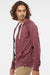 Independent Trading Company SS1000Z Mens Icon Loopback Terry Full Zip Hooded Sweatshirt Hoodie w/ Pockets Port Model Side