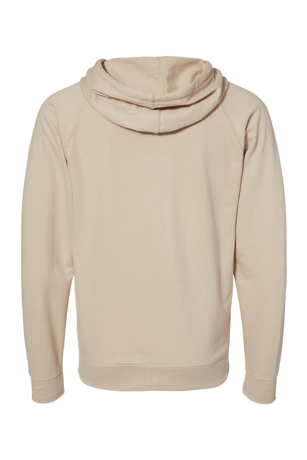 Independent Trading Co. SS1000Z Mens Icon Loopback Terry Full Zip Hooded Sweatshirt Hoodie Sand Flat Back