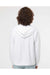 Independent Trading Co. SS1000Z Mens Icon Loopback Terry Full Zip Hooded Sweatshirt Hoodie White Model Back