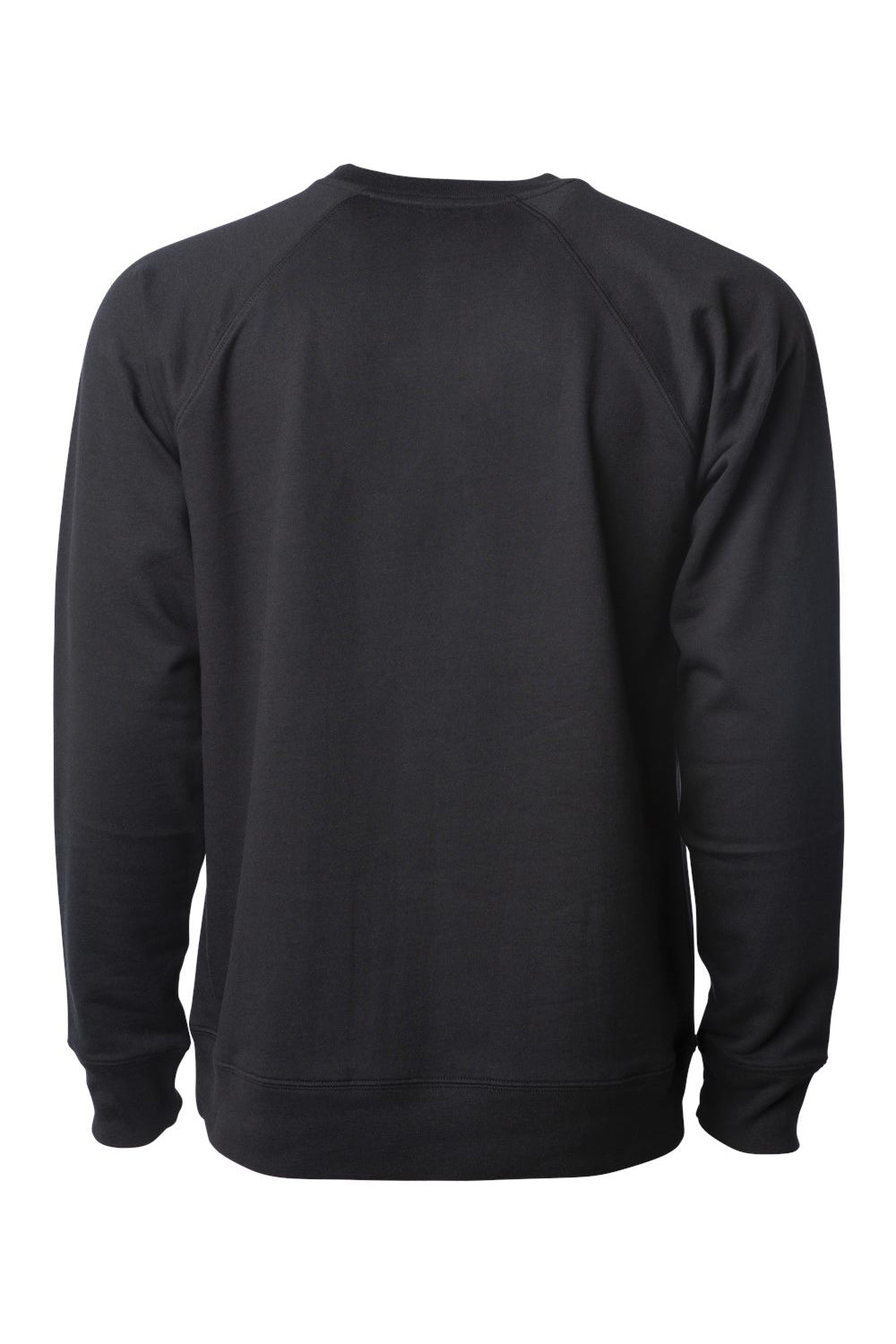 Independent Trading Company SS1000C Mens Icon Loopback Terry Crewneck Sweatshirt Black Flat Back