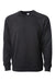 Independent Trading Company SS1000C Mens Icon Loopback Terry Crewneck Sweatshirt Black Flat Front