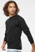 Independent Trading Company SS1000C Mens Icon Loopback Terry Crewneck Sweatshirt Black Model Side
