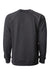 Independent Trading Company SS1000C Mens Icon Loopback Terry Crewneck Sweatshirt Heather Charcoal Grey Flat Back