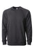 Independent Trading Company SS1000C Mens Icon Loopback Terry Crewneck Sweatshirt Heather Charcoal Grey Flat Front