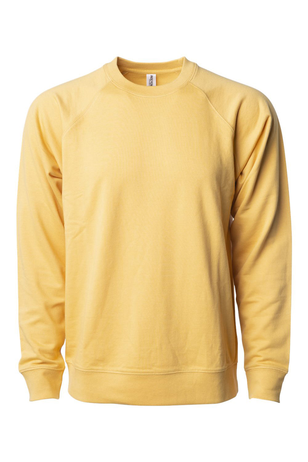 Independent Trading Company SS1000C Mens Icon Loopback Terry Crewneck Sweatshirt Harvest Gold Flat Front
