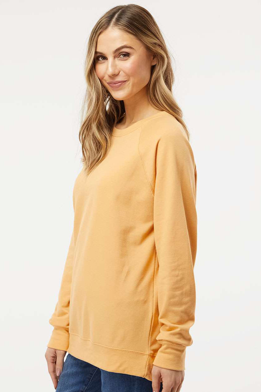 Independent Trading Company SS1000C Mens Icon Loopback Terry Crewneck Sweatshirt Harvest Gold Model Side