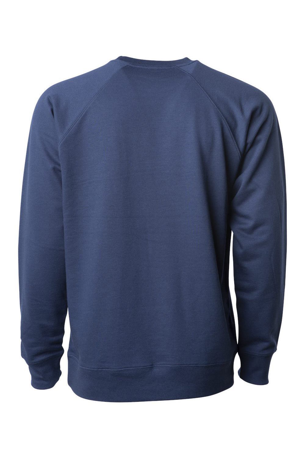 Independent Trading Company SS1000C Mens Icon Loopback Terry Crewneck Sweatshirt Indigo Blue Flat Back